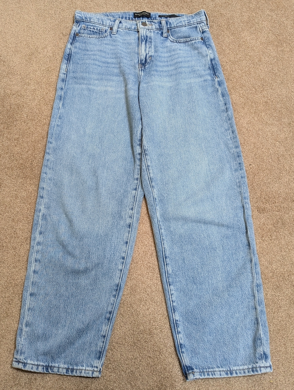 Banana Republic High-Rise Barrel Fit Light Wash Jeans - Women's